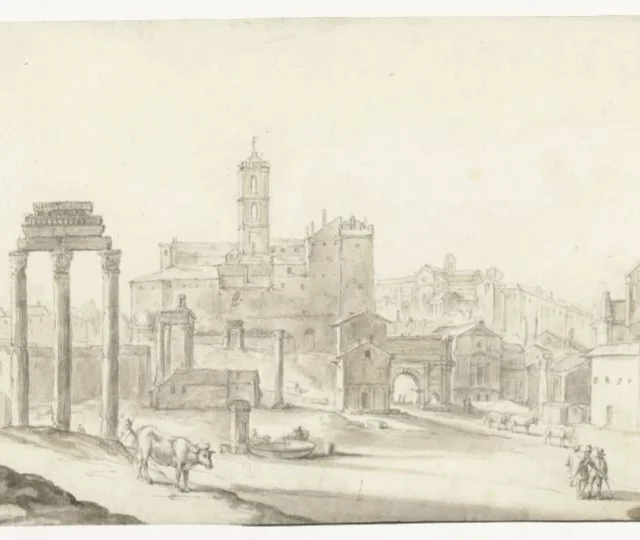 View of the Capitoline Hill in Rome, Seen from the East